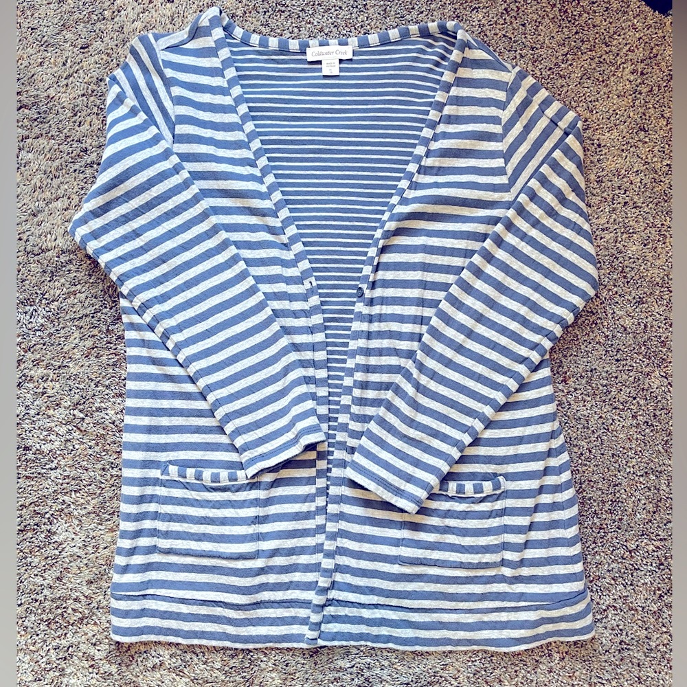 Coldwater Creek Striped Cardigan